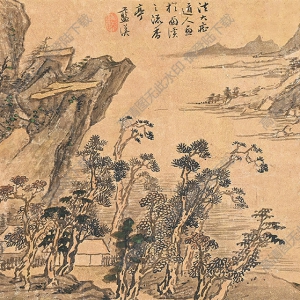 藍瑛作品 山水 (6) 高清大圖下載