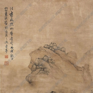 李公麟國(guó)畫(huà) 云樹(shù)流泉圖 高清大圖下載