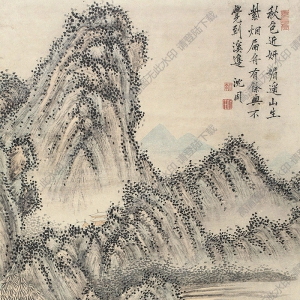 沈周國(guó)畫 秋山圖 高清大圖下載