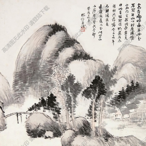 林紓國(guó)畫(huà) 背山廬 高清大圖下載