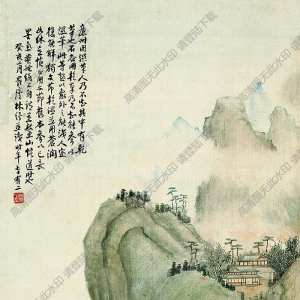 林紓國(guó)畫(huà) 蒼山觀(guān)瀑圖 高清大圖下載