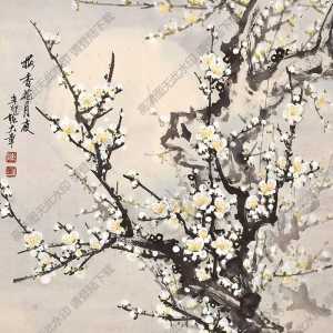 陳大章國(guó)畫 梅香花月夜 (2) 高清大圖下載