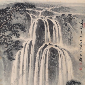 岑學(xué)恭國(guó)畫 春溪 高清大圖下載