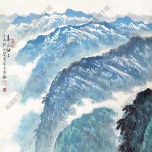 岑學(xué)恭國(guó)畫(huà) 青衣江上 高清大圖下載