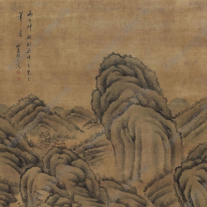 吳鎮(zhèn)國(guó)畫(huà) 臨吳鎮(zhèn)山水 高清大圖下載