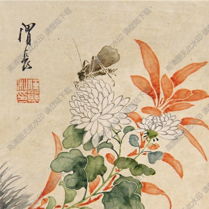 任熊國(guó)畫(huà) 花卉 (2) 高清大圖下載