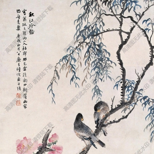 陸恢國(guó)畫(huà) 秋江冷艷 高清大圖下載