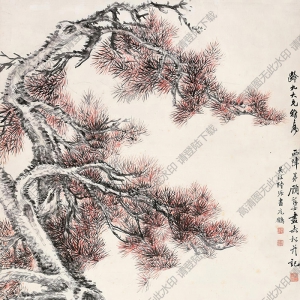 陸恢國(guó)畫(huà) 松鶴延年 高清大圖下載