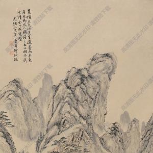 陸恢國(guó)畫(huà) 溪山素秋圖 高清大圖下載