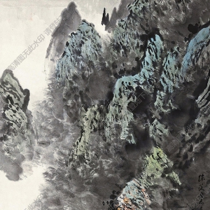 應(yīng)野平國(guó)畫 夏山圖 高清大圖下載