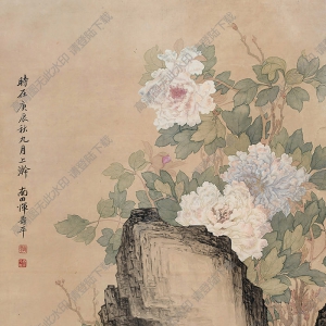 惲壽平國(guó)畫(huà) 國(guó)色天香 高清大圖下載