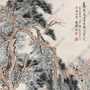 張善孖國(guó)畫(huà) 虎虎生風(fēng) 高清大圖下載