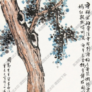 錢(qián)君匋國(guó)畫(huà) 唐梅宋柏花開(kāi)笑 高清大圖下載