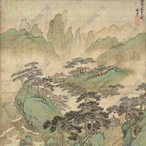 清 楊晉《仿古山水冊(cè)頁(yè)十一開(kāi)》-4國(guó)畫(huà)高清大圖下載