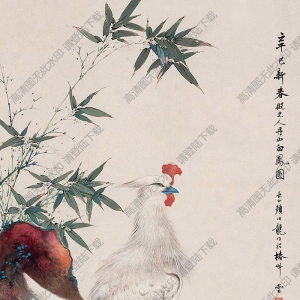 顏伯龍國(guó)畫(huà) 丹山白鳳圖 高清大圖下載