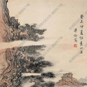 袁江國(guó)畫(huà) 山水 高清大圖下載