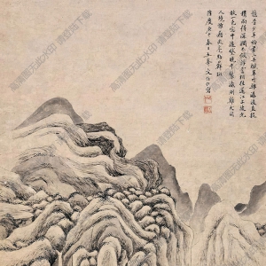 文伯仁國(guó)畫(huà) 山丹楓翠 高清大圖下載