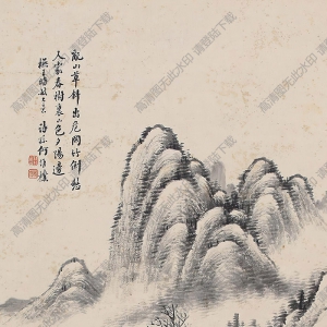 王時(shí)敏國(guó)畫(huà) 山水圖 高清大圖下載