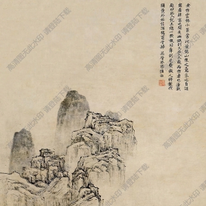 陸治國(guó)畫 云林小景 高清大圖下載