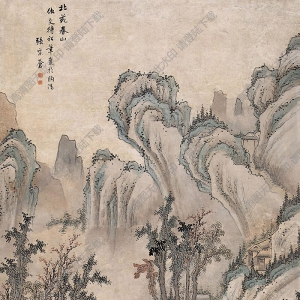 張宗蒼國(guó)畫 北苑春山圖 高清大圖下載