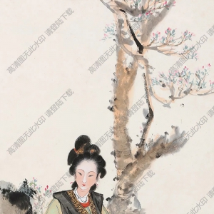 吳光宇國(guó)畫(huà) 執(zhí)扇仕女 高清大圖下載