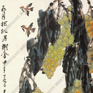 崔子范國(guó)畫(huà) 五月枇杷滿(mǎn)樹(shù)金 高清大圖下載