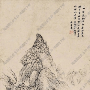 吳歷國(guó)畫(huà) 茅堂幽居圖 高清大圖下載