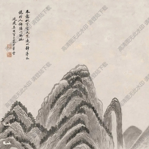 吳歷國(guó)畫(huà) 木落秋空?qǐng)D 高清大圖下載