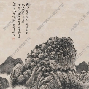 吳歷國(guó)畫(huà) 擬黃鶴山樵 高清大圖下載