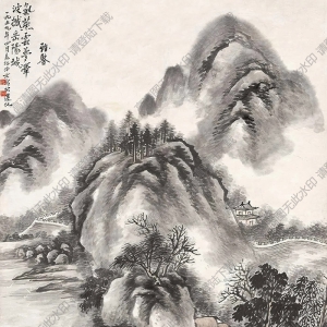 秦仲文國(guó)畫 云夢(mèng)岳陽(yáng) 高清大圖下載