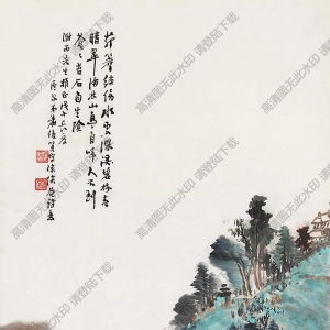 蕭俊賢國(guó)畫 陳慎庵詩(shī)意圖 高清大圖下載