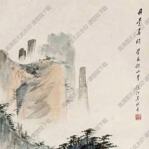 吳鏡汀國(guó)畫(huà) 丹臺(tái)春曉 高清大圖下載