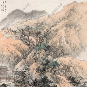 吳鏡汀國(guó)畫(huà) 卦山風(fēng)景 高清大圖下載