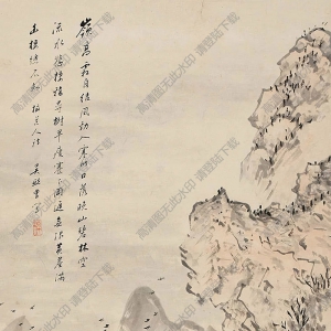 吳鏡汀國(guó)畫(huà) 寒山暮鴉圖 高清大圖下載