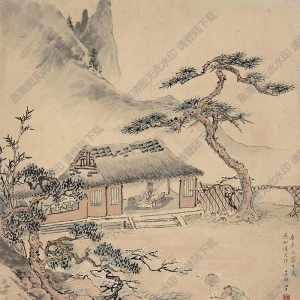 吳鏡汀國(guó)畫(huà) 賀歲圖 高清大圖下載