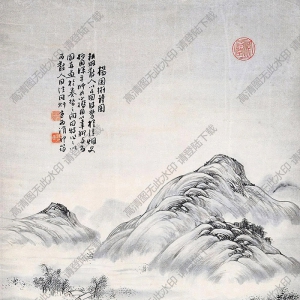 姜筠國(guó)畫(huà) 擬王翚山水 高清大圖下載