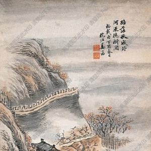 姜筠國(guó)畫(huà) 秋城漁歸 高清大圖下載