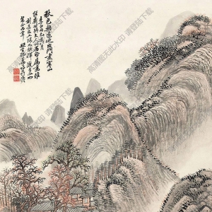 姜筠國(guó)畫(huà) 秋色圖 高清大圖下載