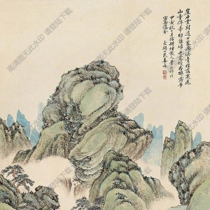 姜筠國(guó)畫(huà) 山水 (3) 高清大圖下載