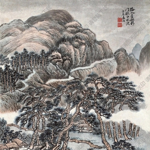 姜筠國(guó)畫(huà) 山水 (5) 高清大圖下載