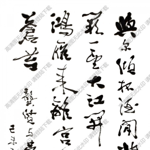 費(fèi)新我書(shū)法 草書(shū)五言詩(shī) (2) 高清大圖下載