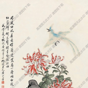 黃山壽國(guó)畫 籬菊?qǐng)D 高清大圖下載