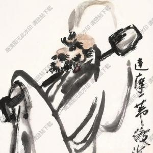 李瓊久國(guó)畫(huà) 達(dá)摩 高清大圖下載