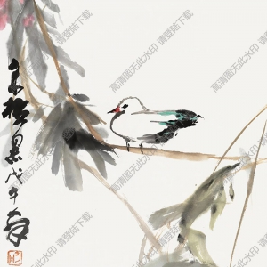 李瓊久國(guó)畫(huà) 杜鵑小鳥(niǎo) 高清大圖下載