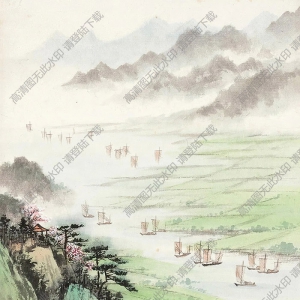 周元亮國(guó)畫(huà) 江南水鄉(xiāng) 高清大圖下載