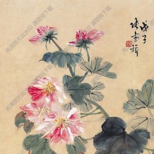 張書(shū)旗國(guó)畫 芙蓉鴛鴦 高清大圖下載