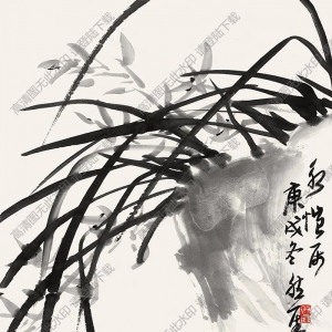 來(lái)楚生國(guó)畫(huà) 墨蘭圖 高清大圖下載